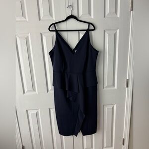 ASOS Navy Blue Spaghetti Strap Dress Size 18